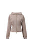 Off-Duty Sculpt Velour Zip Hoodie