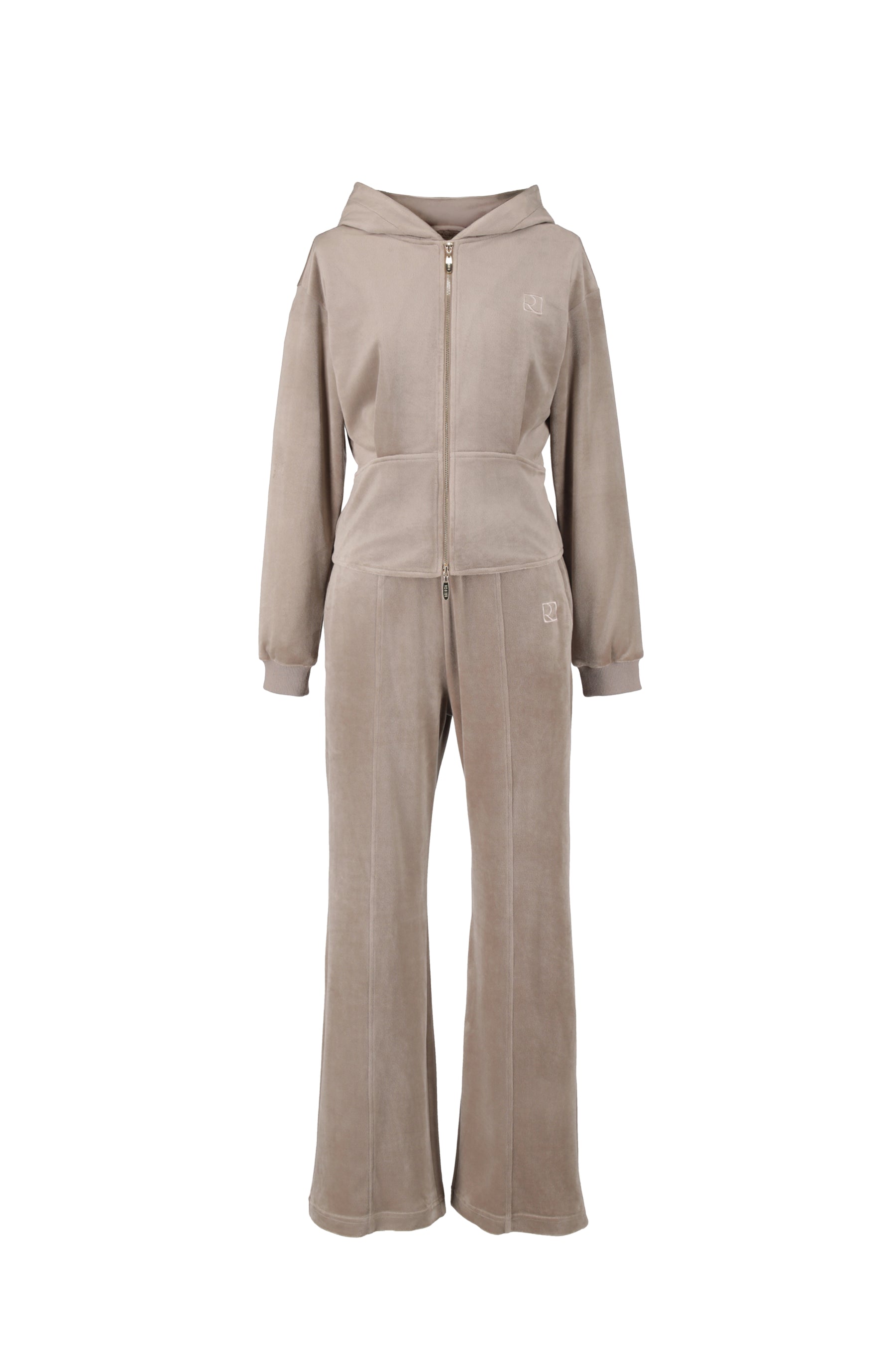 【greige】Off-Duty Sculpt Velour Set
