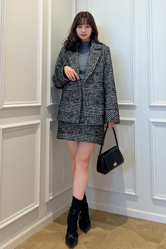 Hemingway Check Tweed Skirt