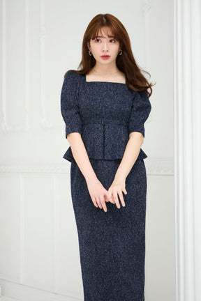 Allure Tweed Midi Dress