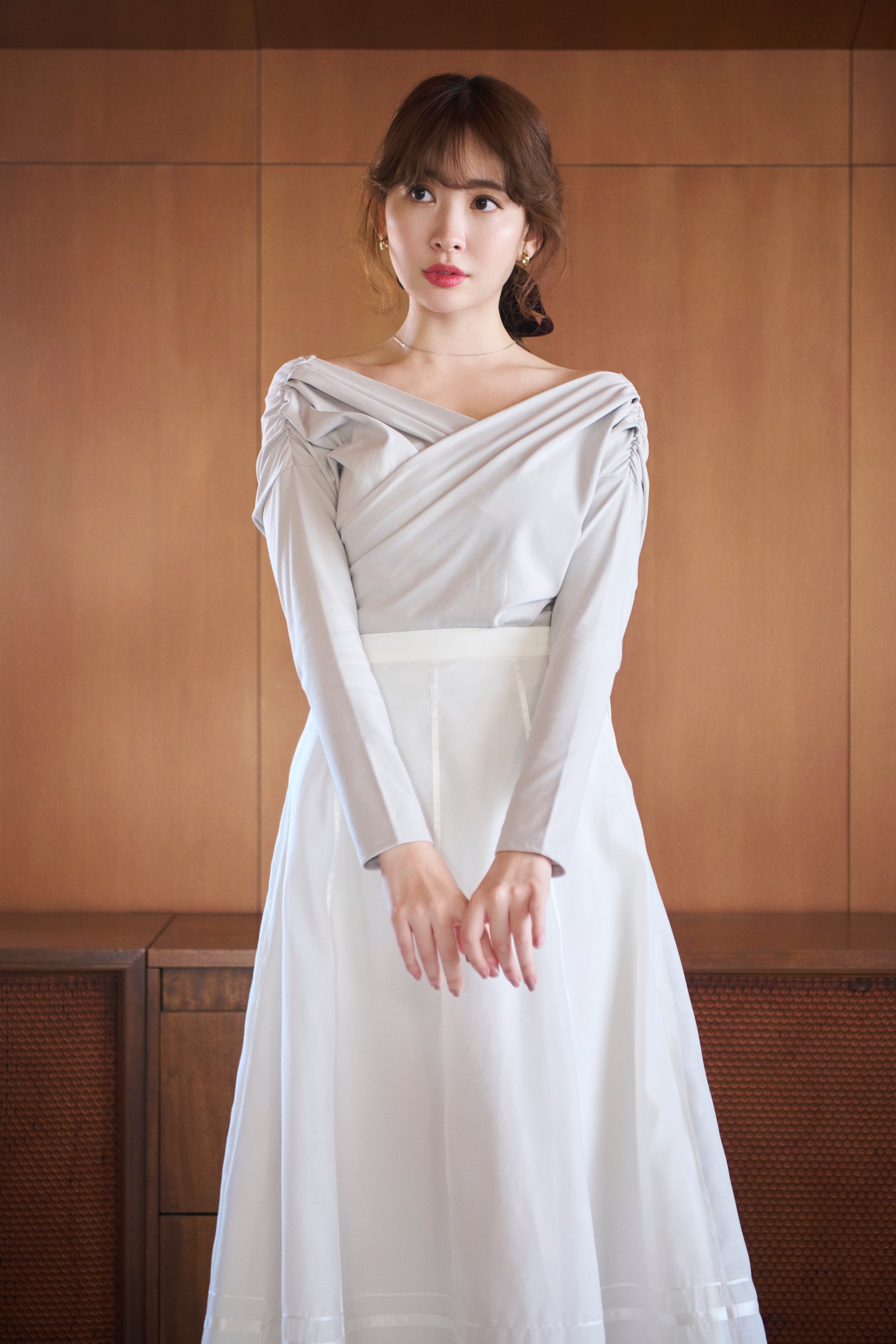 herlipto asymetric cotton dress58バスト