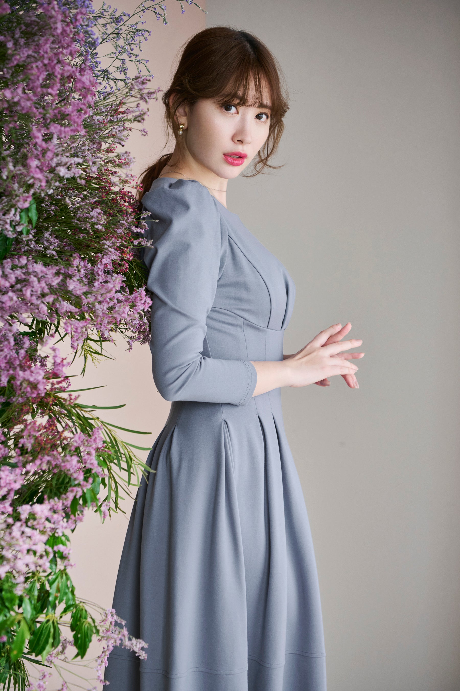 Herlipto Marylebone Long Dress sサイズ新品タグ付カラーグレー