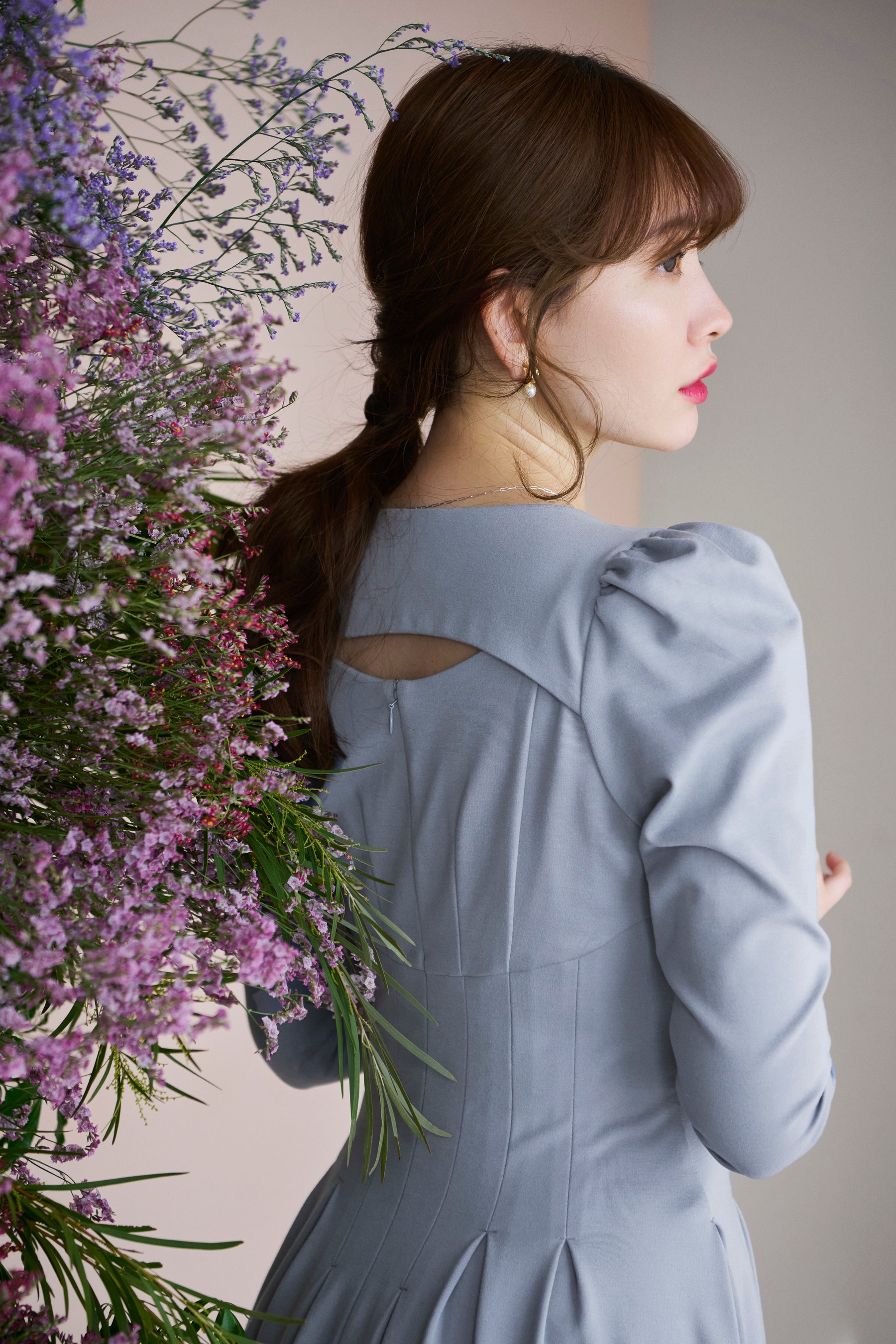 【sepia blue / antique rose】Marylebone Long Dress