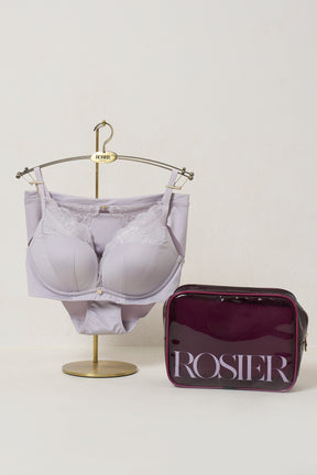 ROSIER Square Pouch Set（french mauve / pearl blue）