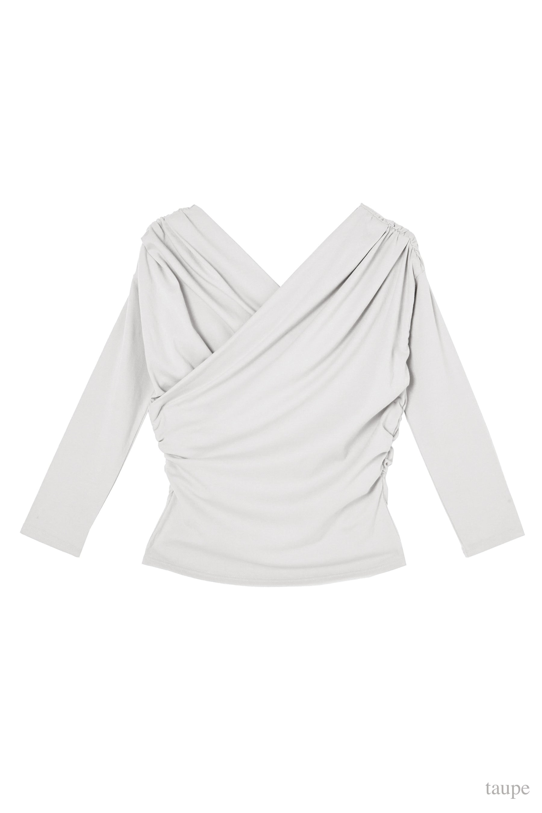 【1月下旬發送】【新色】Asymmetric Cotton-blend Jersey Top