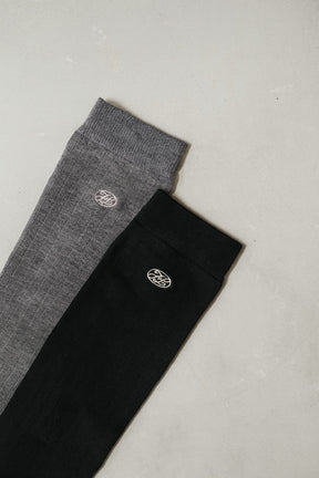 Logo Embroidered Long Socks