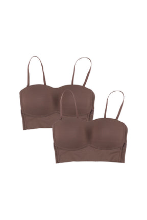 【mocha】Bandeau Bra 2 Set
