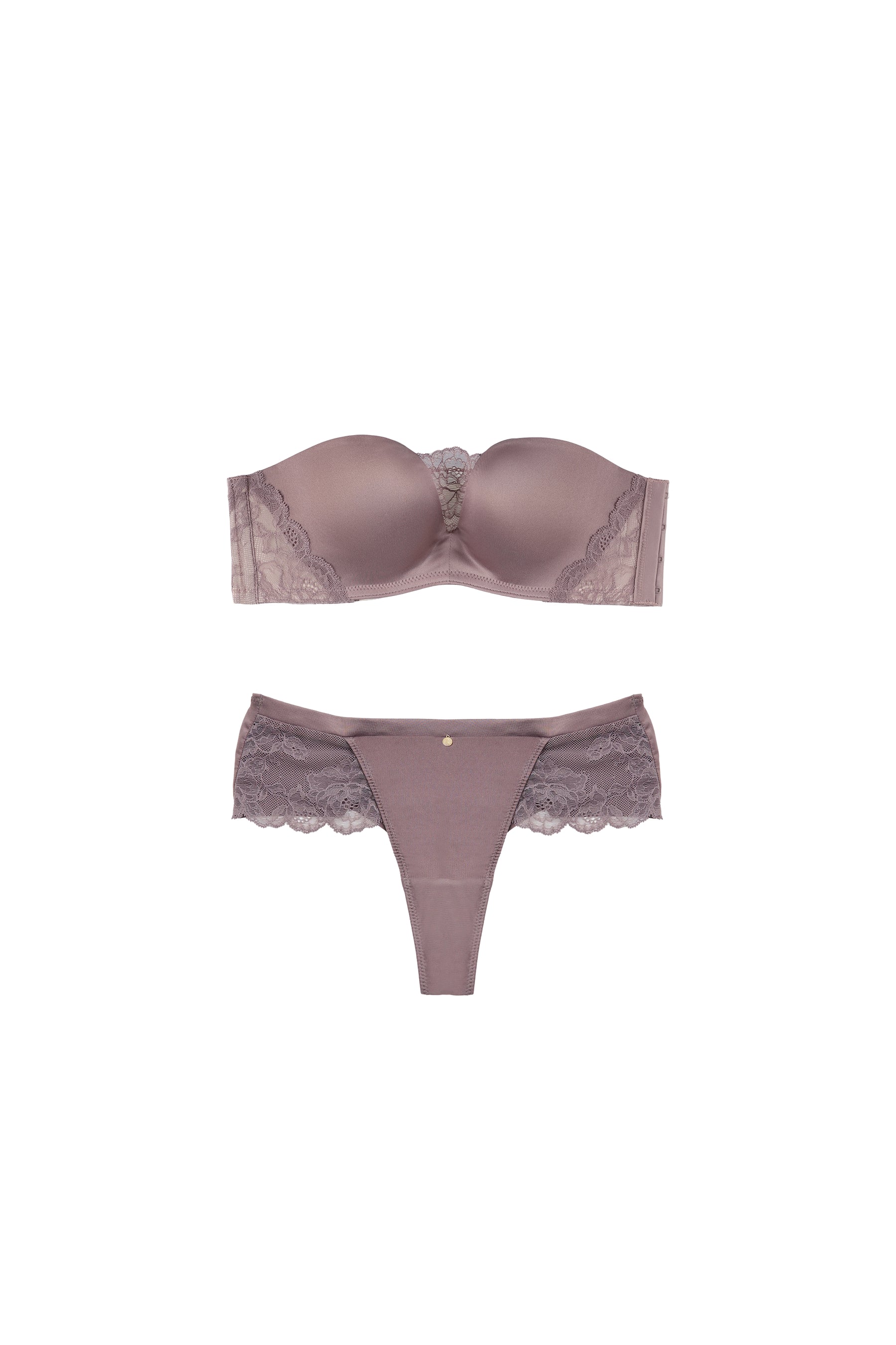 [mocha] 無肩帶胸罩套裝