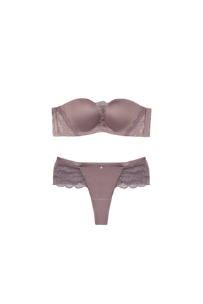 [mocha] 無肩帶胸罩套裝