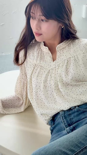 Chiffon Gathered Blouse		