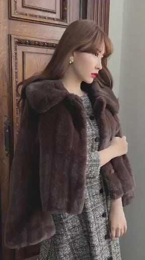 rich brown】【12月上旬発送】Winter Love Faux Fur Coat