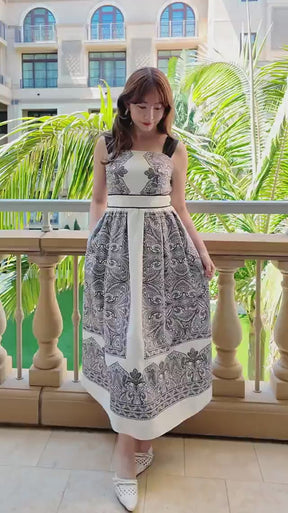 Marbella Panel Printed Dress
