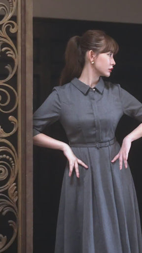 【9月下旬出貨】Allure Belted Shirt Dress