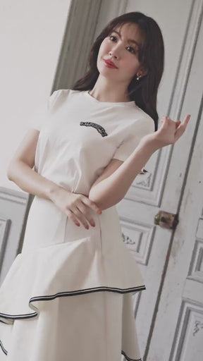 HLT Bow-Embroidered Tee