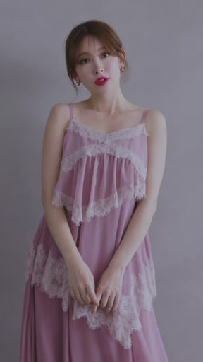 Isadora Lace Tiered Camisole Dress