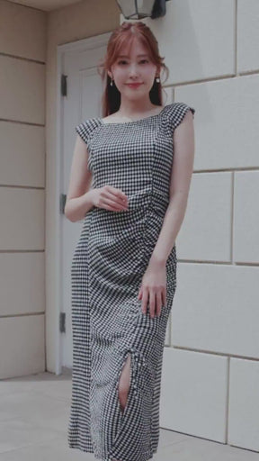 ［FOR HER］【6月下旬發送】French Chic Gingham Dress