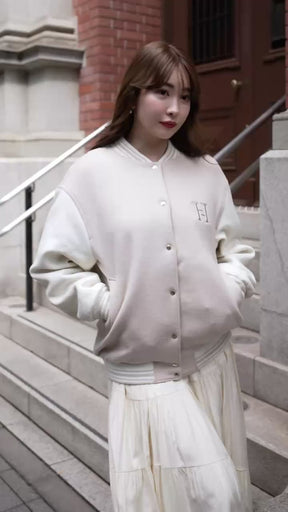 【10月中旬発送】H Logo Varsity Jacket
