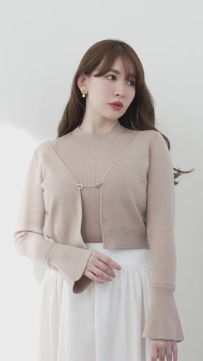 Flared Sleeve Knit Set