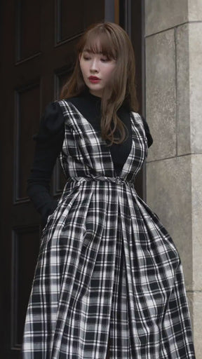 Classic Plaid Jumper Dress