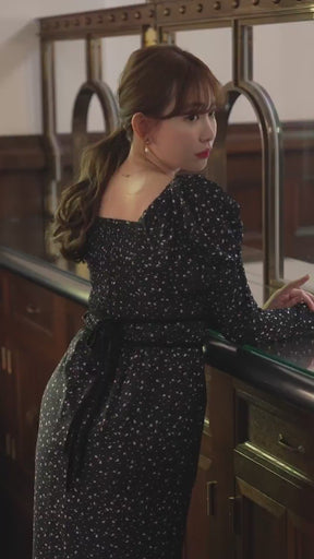Capucine Bloom Sleeve Chiffon Dress