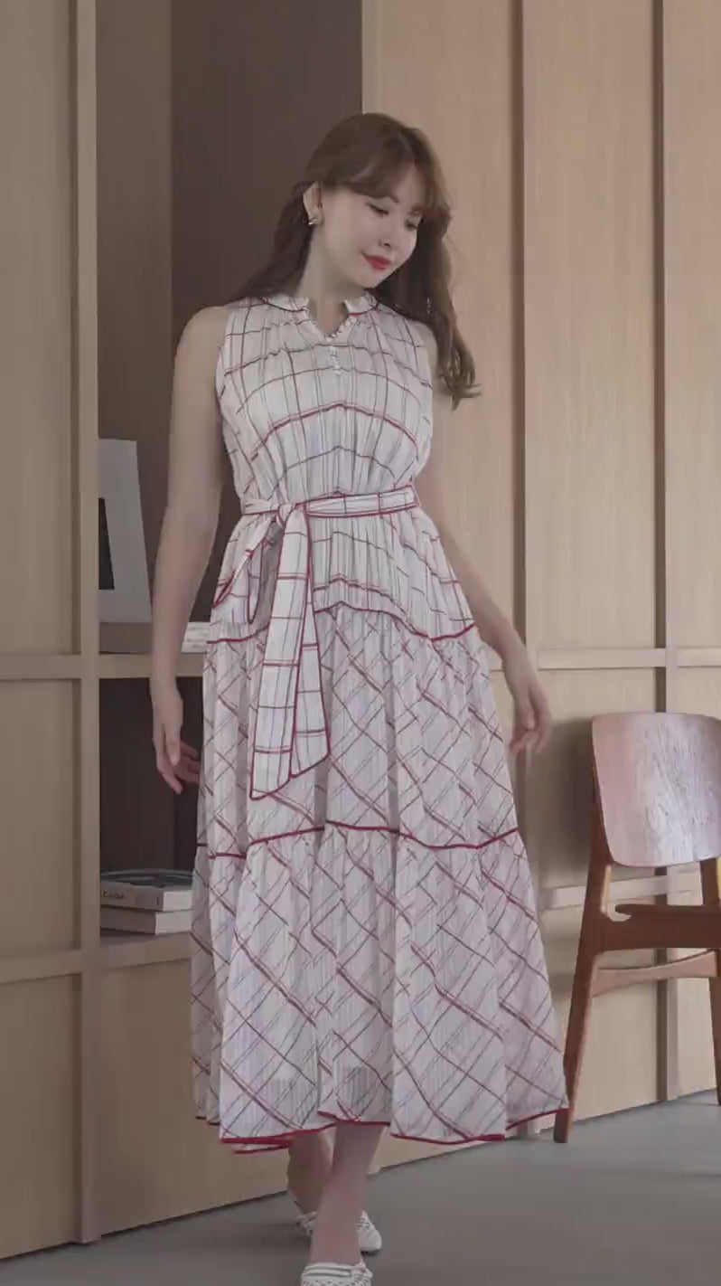 ワンピース Herlipto Anduze Belted Check Dress 9月中旬発送】Anduze Belted Check Dress