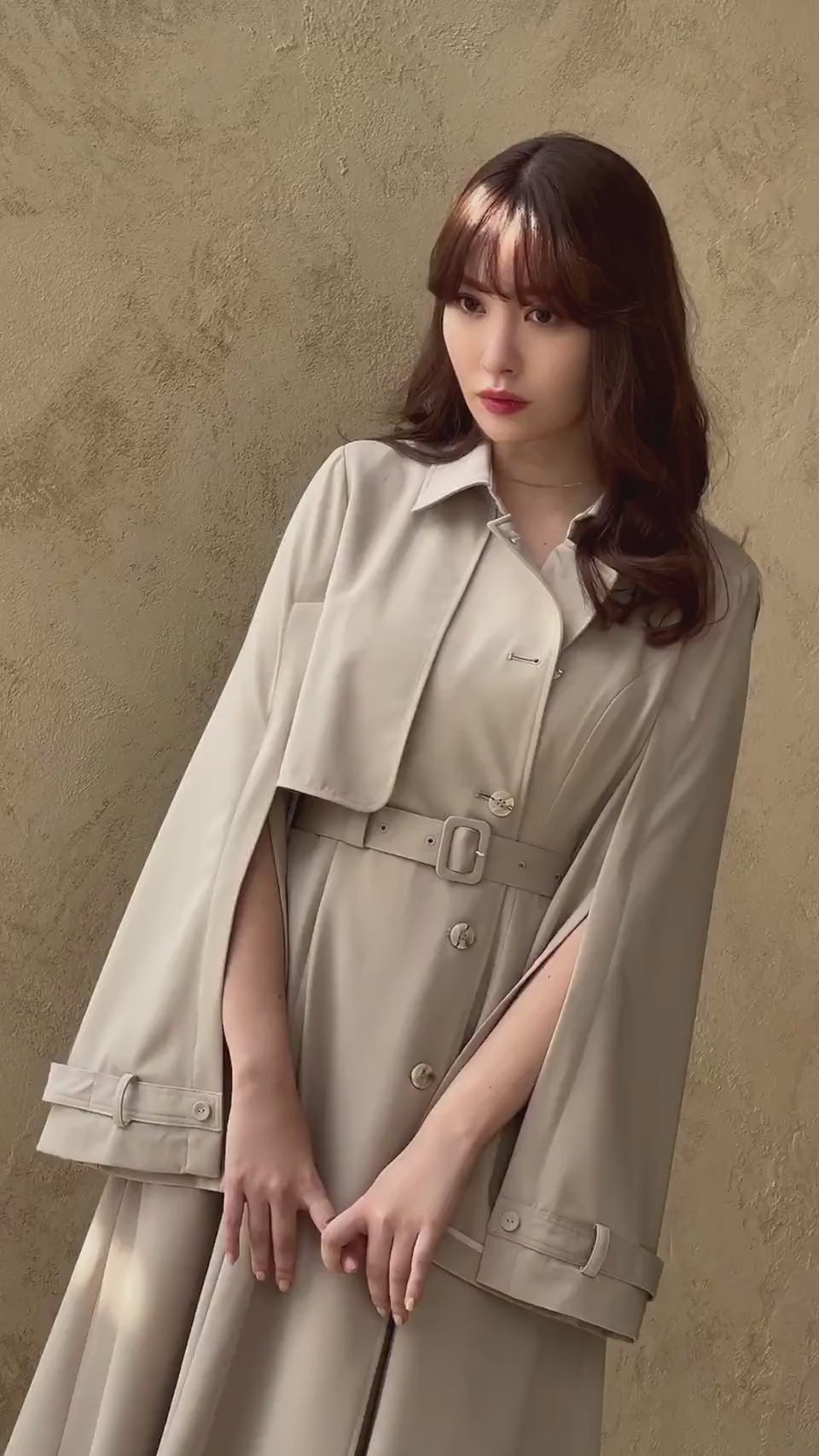 Classical Open Sleeve Trench Coat