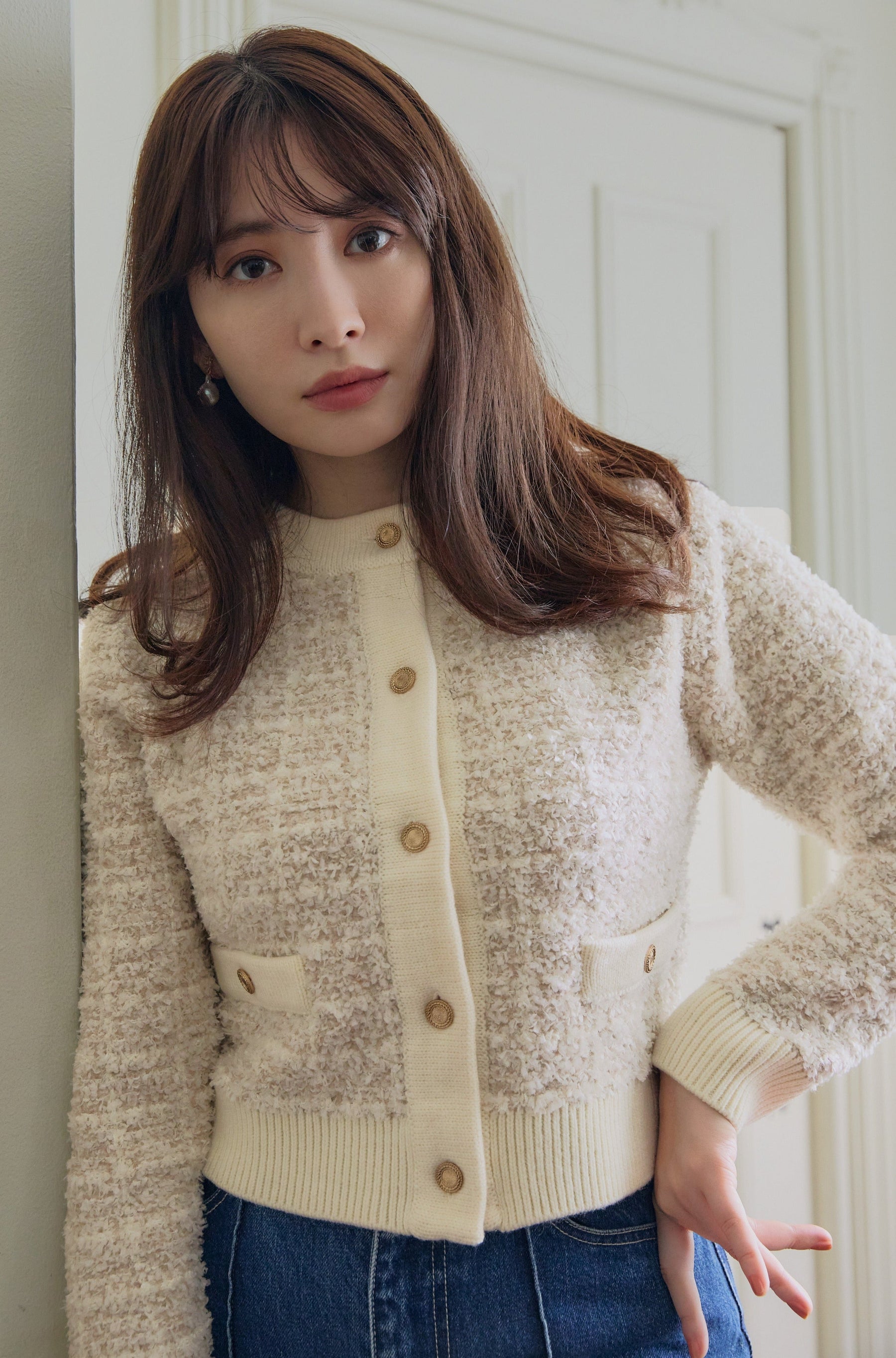 正規小売店 Crillon Boucle Cardigan Herlipto カーディガン