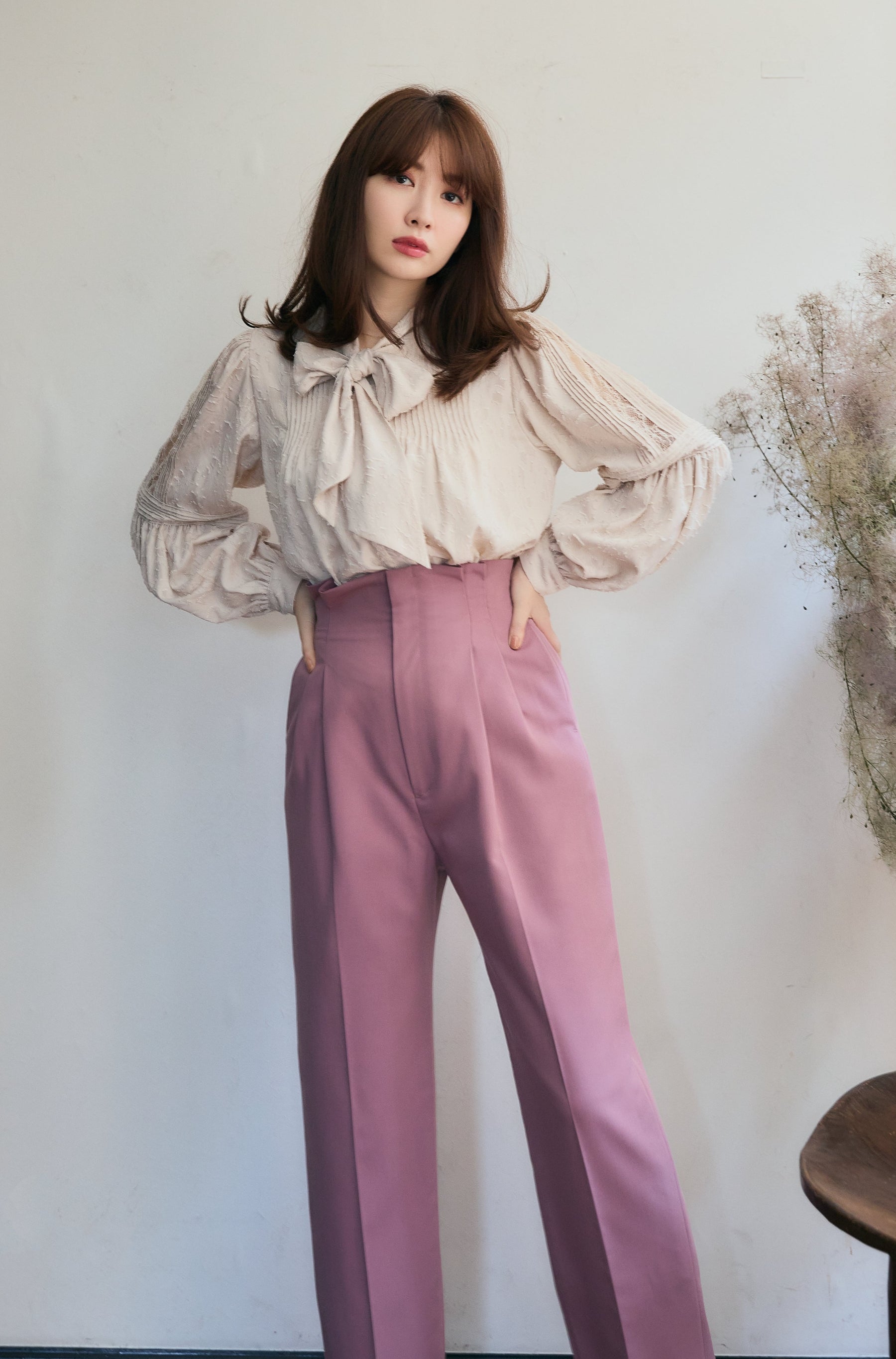 Herlipto Back Double Belted Pants