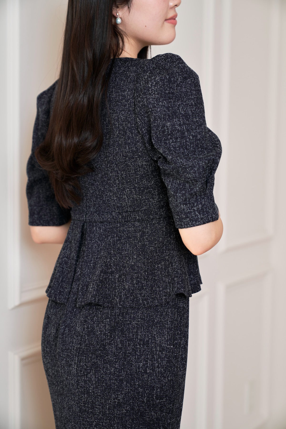 Allure Tweed Midi Dress