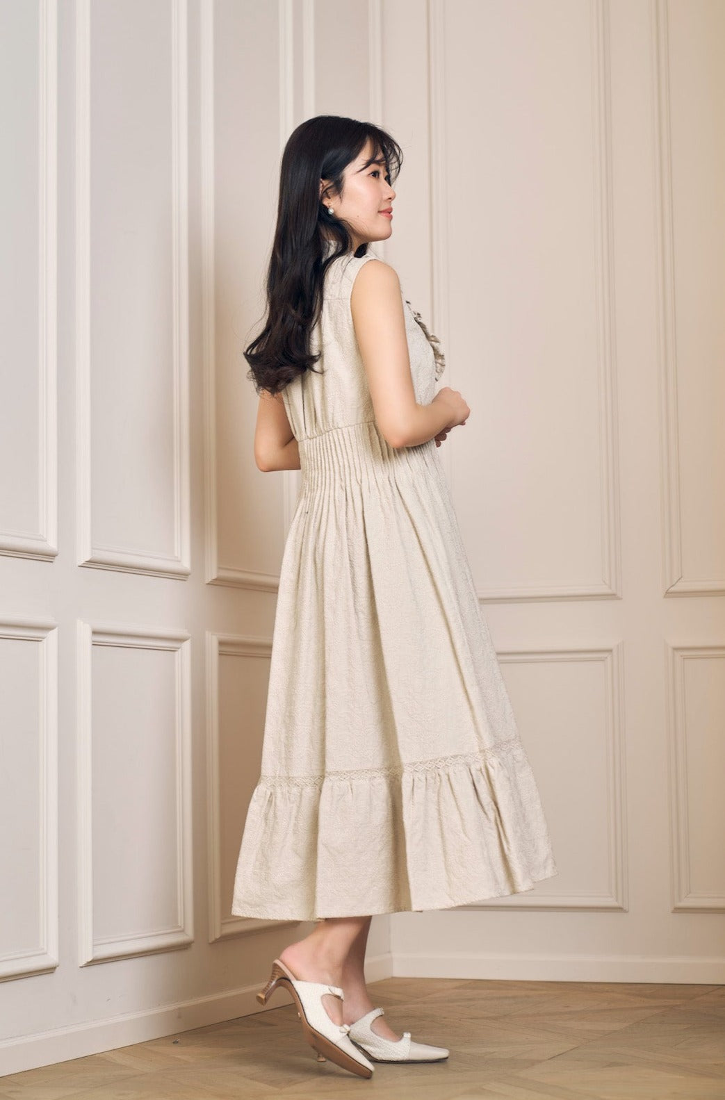 Paisley Cotton Lace Long Dress