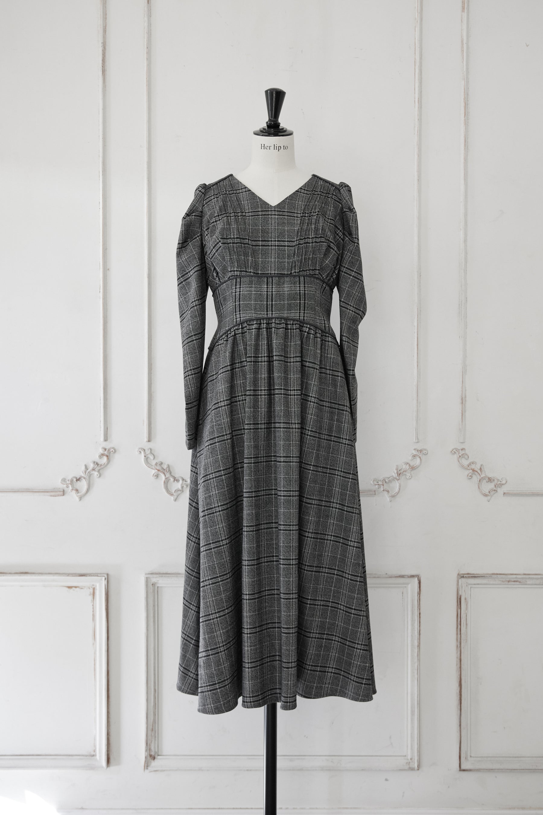 レディースHer lip to Galliera Plaid Long Dress - dso-ilb.si