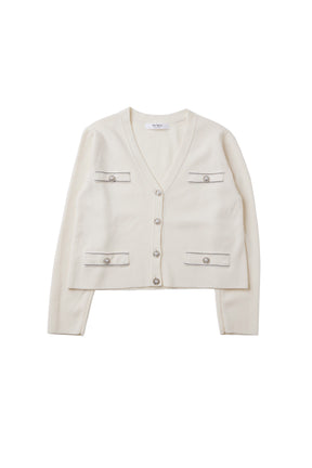Lerici Cropped Knit Cardigan