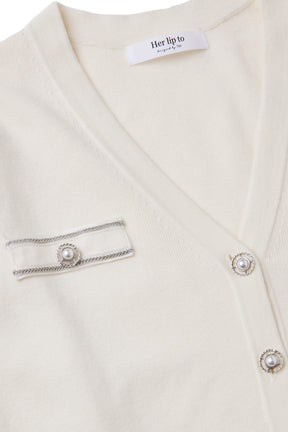 Lerici Cropped Knit Cardigan
