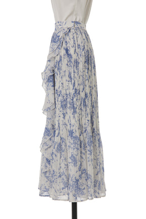 Pleated Chiffon Long Skirt