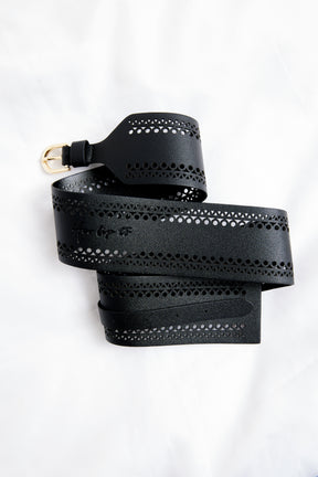 Vegan Leather Lace Belt