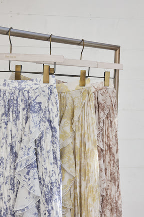 Pleated Chiffon Long Skirt