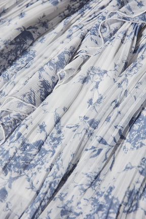 Pleated Chiffon Long Skirt