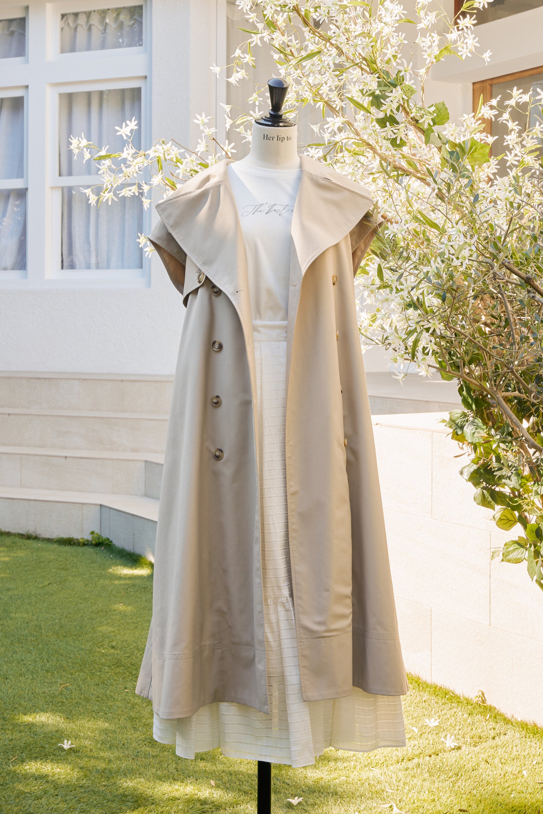 [Posting ended] Sleeveless Twill Trench Dress