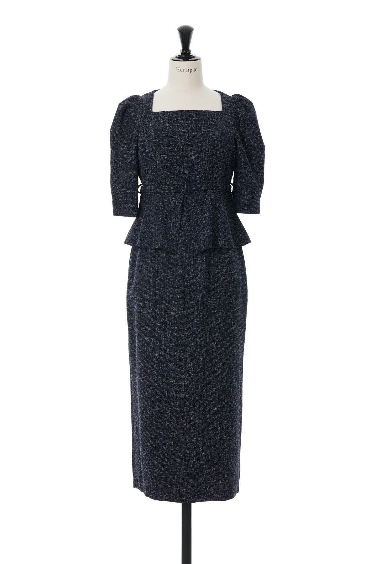 Herlipto Allure Tweed Midi Dress-