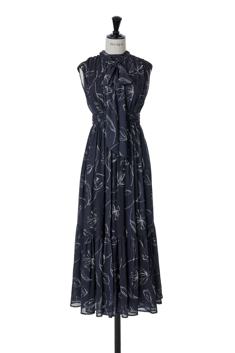 Herlipto TulipChiffonLongDressチューリップシフォン dermovisage.com.br