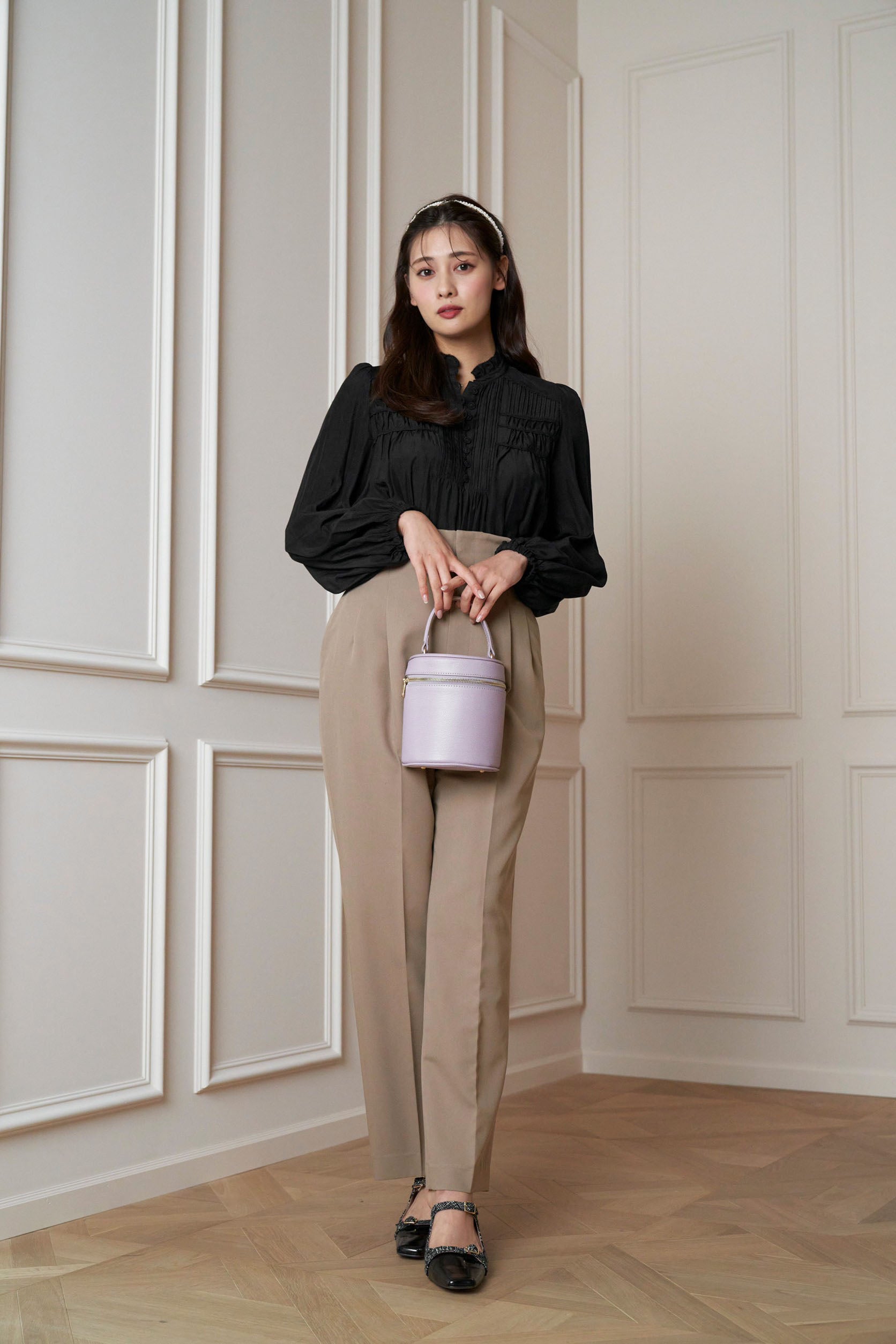 herlipto Back Double Belted Pants